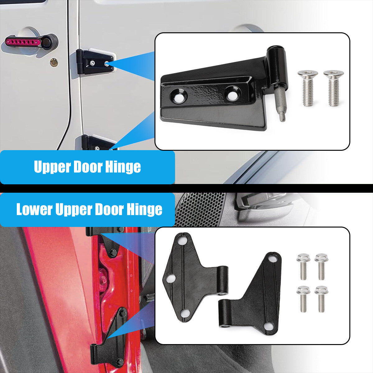 16 pieces/set for Jeep for Wrangler JK 2007 2008 - 2018 body door hinge replacement