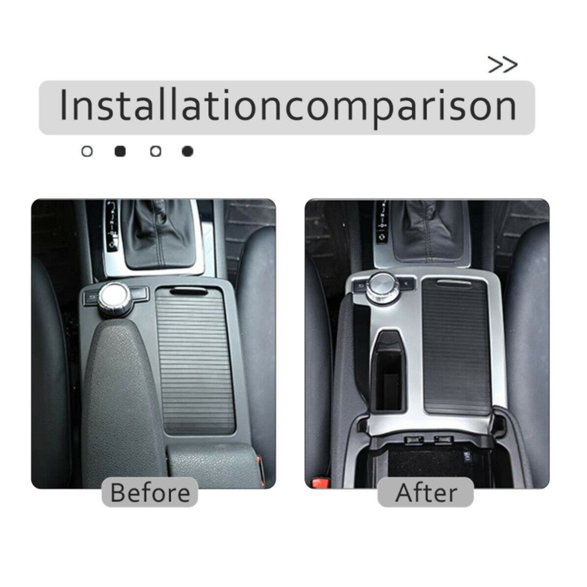 Carbon Fiber Center Handle Dashboard Cover for C-Class W204 10-13- v