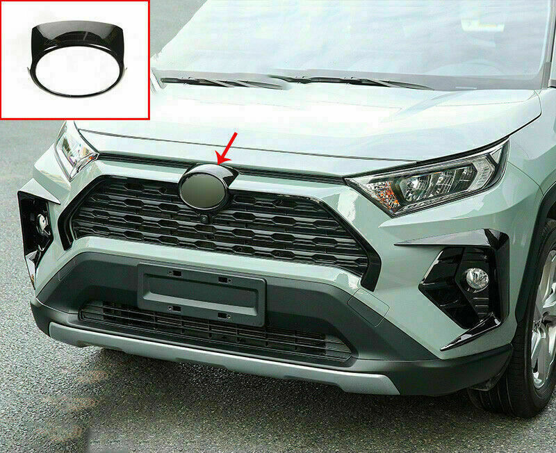 for Toyota RAV4 2019-2022 Glossy Black Front Logo Emblem Badge Frame Cover Trim