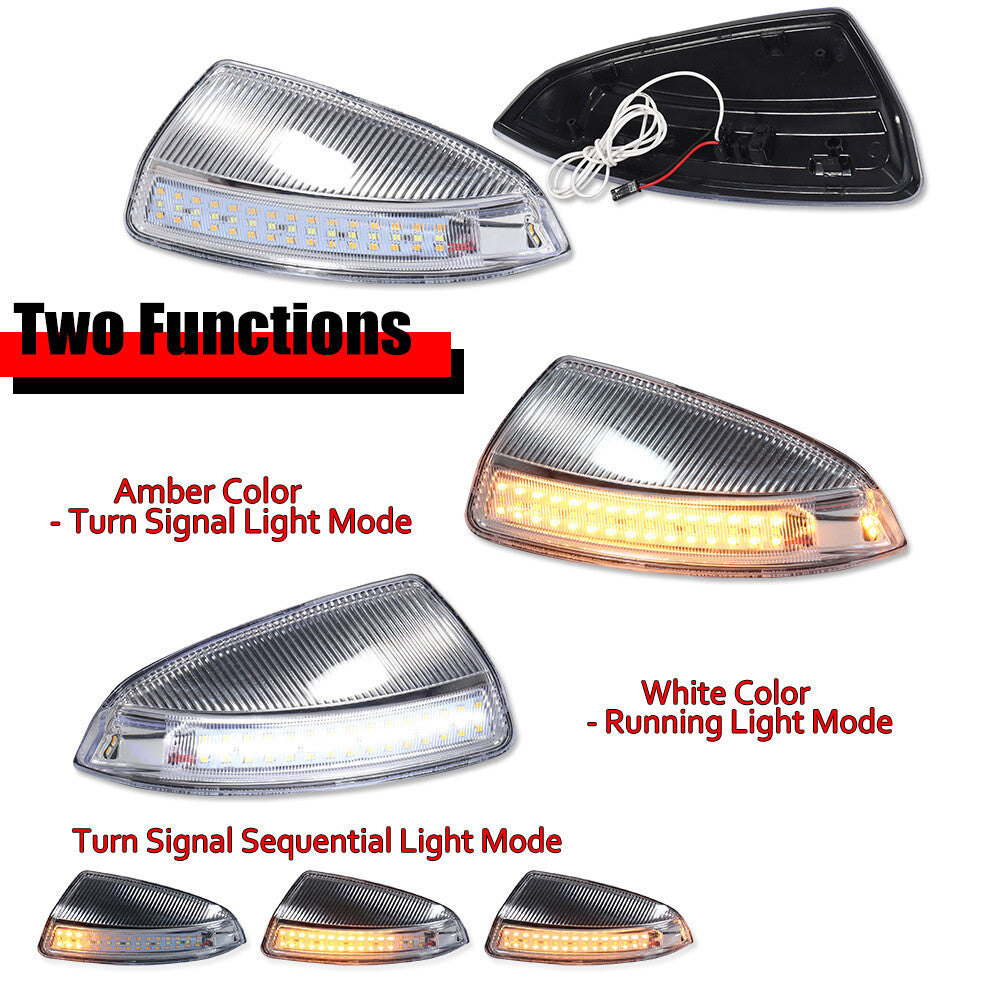 Transparent plastic switch LED side mirror signal light for C-Class V-Class - v