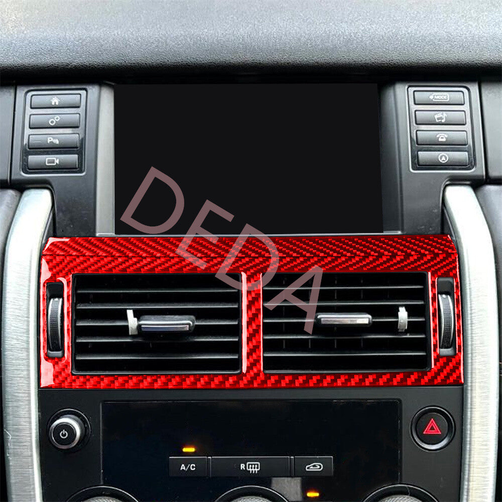 6¡ÁRed Carbon Air Vent Outlet Set Trim Kit for Land Rover Discovery Sport 2015-19