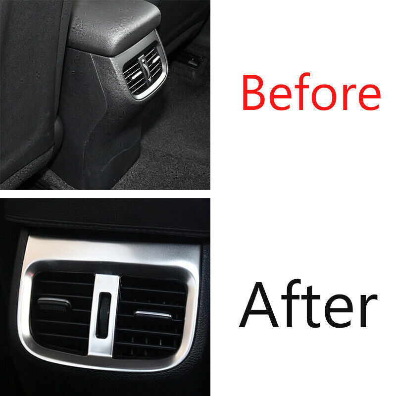 Rear Air Outlet Vent Frame Cover Trim for Kia K3 Forte 2019-2022 Silver Titanium