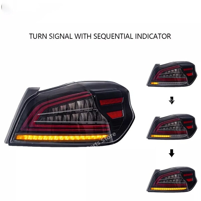 A pair of LED taillights for 2015-2021 for Subaru WRX STI transparent taillights.