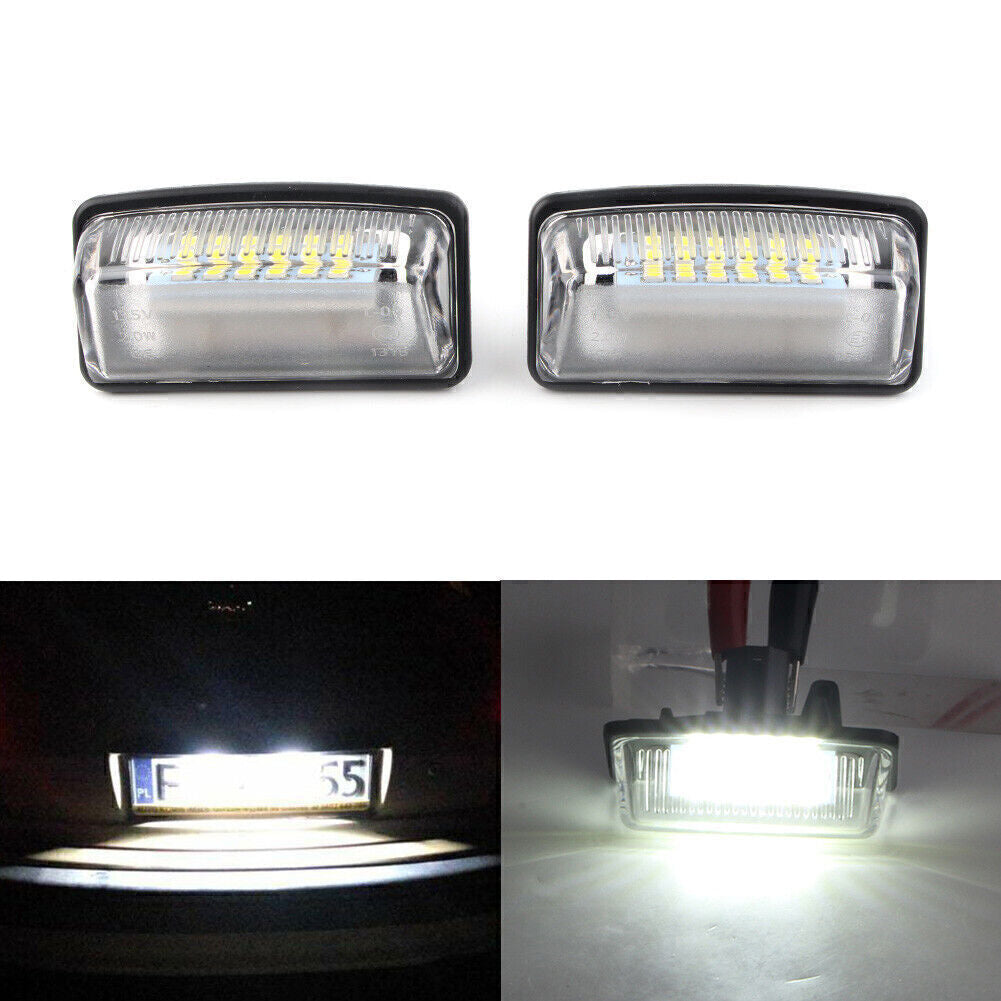 LED License Number Plate Light Lamp Super for Toyota Crown Reiz Vios White 2PCs