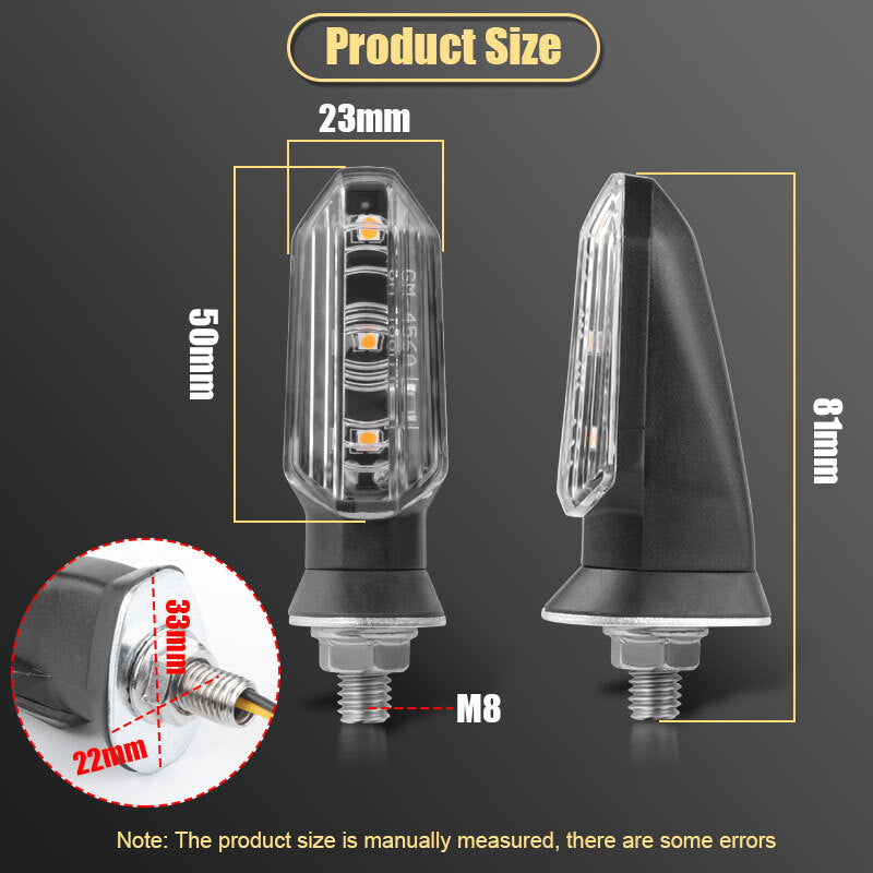 4X Universal Clear for Mini LED Motorcycle Turn Signal Indicator Amber Blinker Light