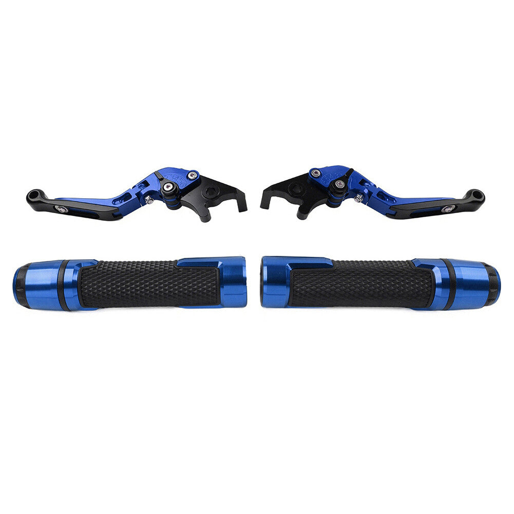 Folding Extendable Brake Clutch Lever Handlebar Grip Set Fit for Kawasaki
