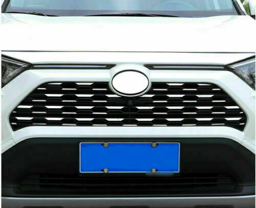 for Toyota RAV4 2019-2023 Chrome Steel Front Center Mesh Grille Grill Cover Trim