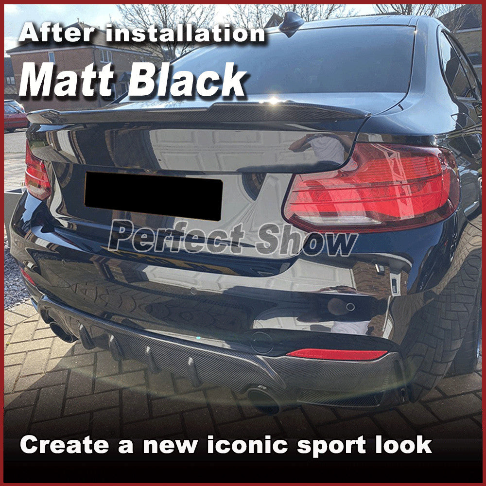 Matt Black Rear Bumper Diffuser for BMW 2Series F22 220i M Tech M Sport 2014-17