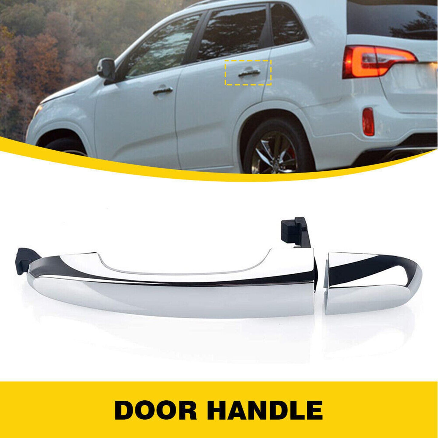 Exterior Door Handle for Kia Sorento 2011-2015 Rear Left Side Driver LH Chrome
