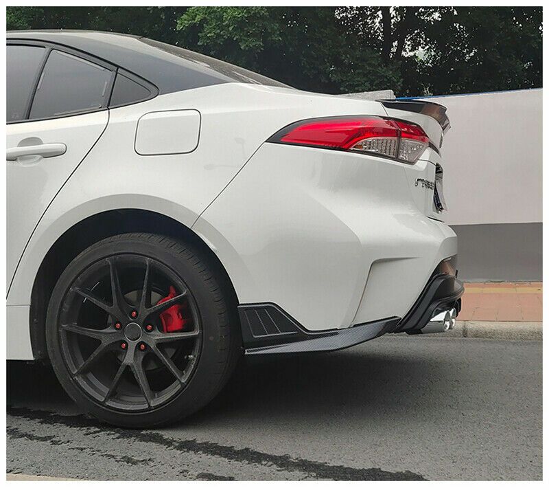 2for Toyota for Corolla Sedan 2020-2023 Carbon Rear Bumper Lip Side Skirt Splitters