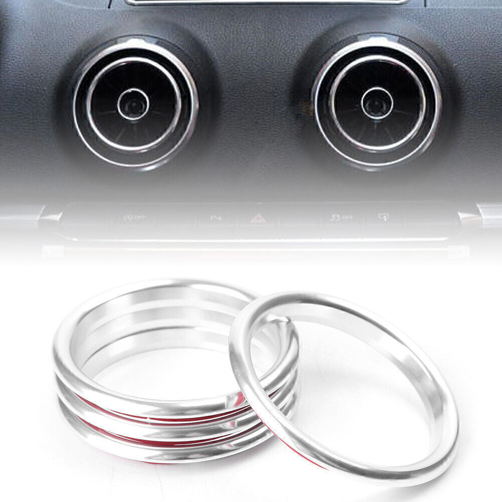 4x Car Interior Air Vent Outlet Rings Covers Decoration For 2012-2019 for Audi A3 8V