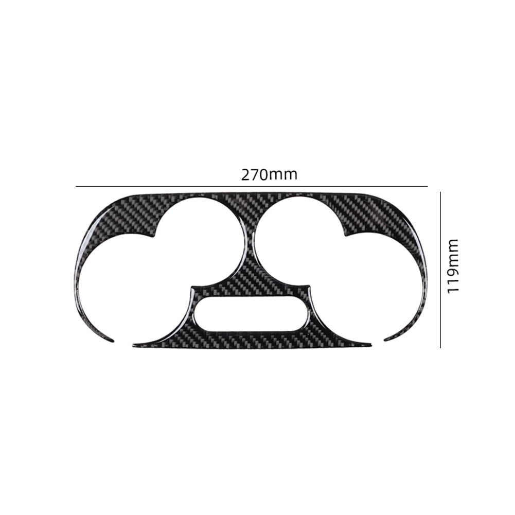 Carbon Fiber Interior Manual Climate Console Cover Trim For 2012-2015 for Fiat 500