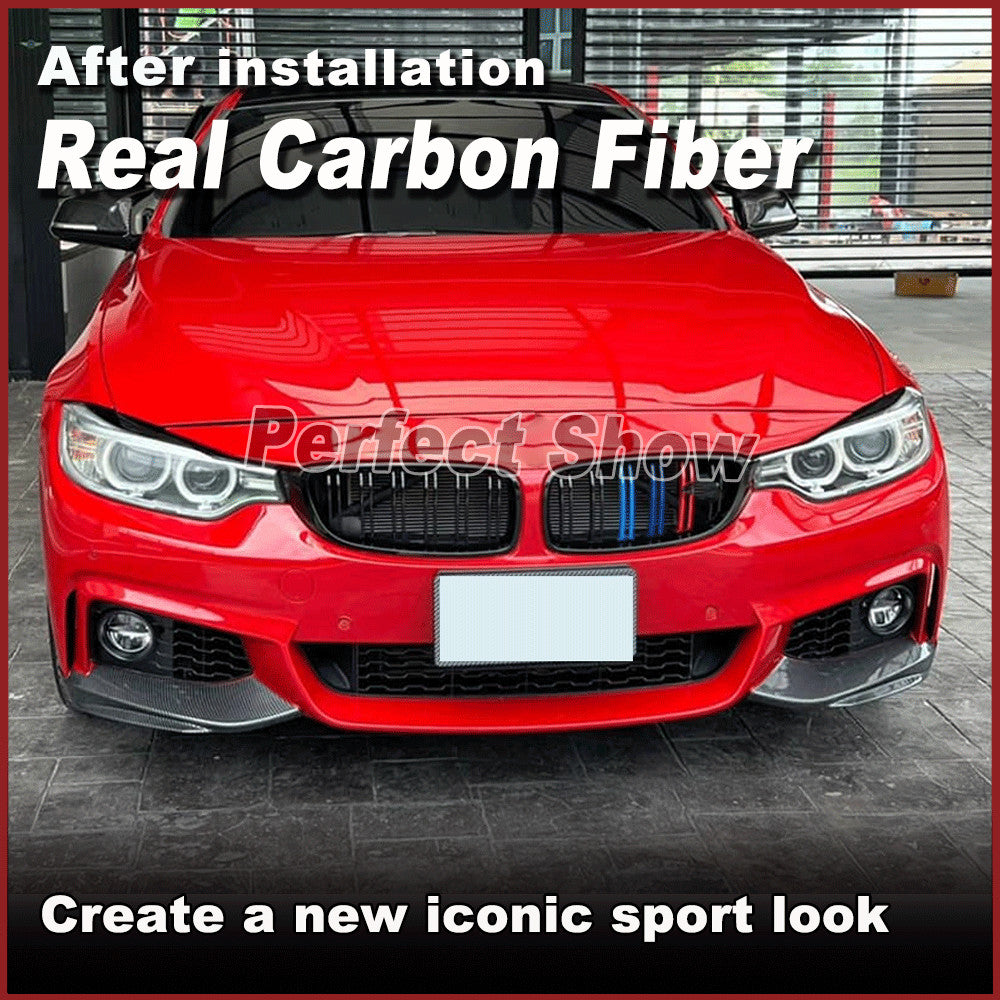 REAL Carbon Front Bumper Splitters Flaps Fit for BMW F32 F33 F36 M-Sport 2014-17