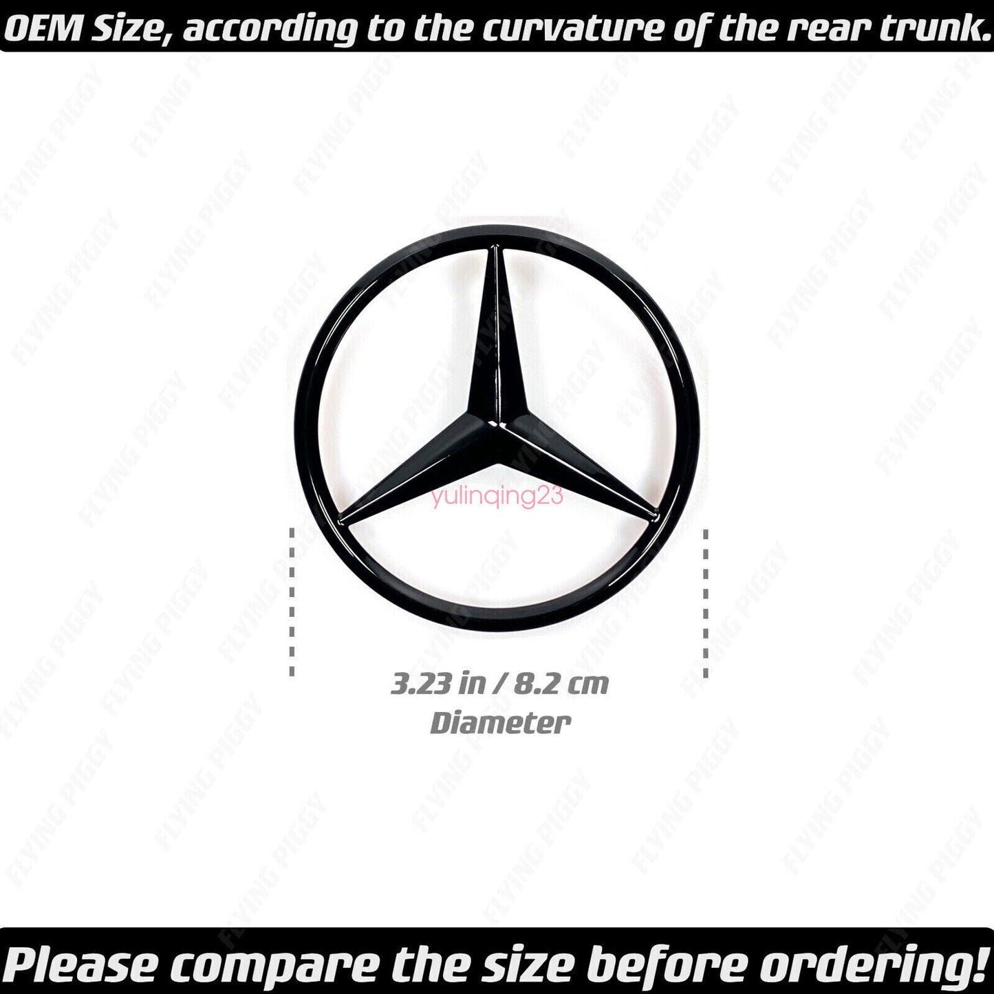 Suitable for W222 14-20 S63 Black Badge Sticker Trunk and Fenders