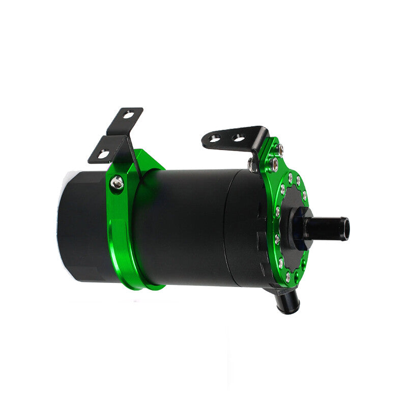Round Oil Tank Baffled Aluminum Oil Catch Can Resevoir Tank Kit Car Racing Green