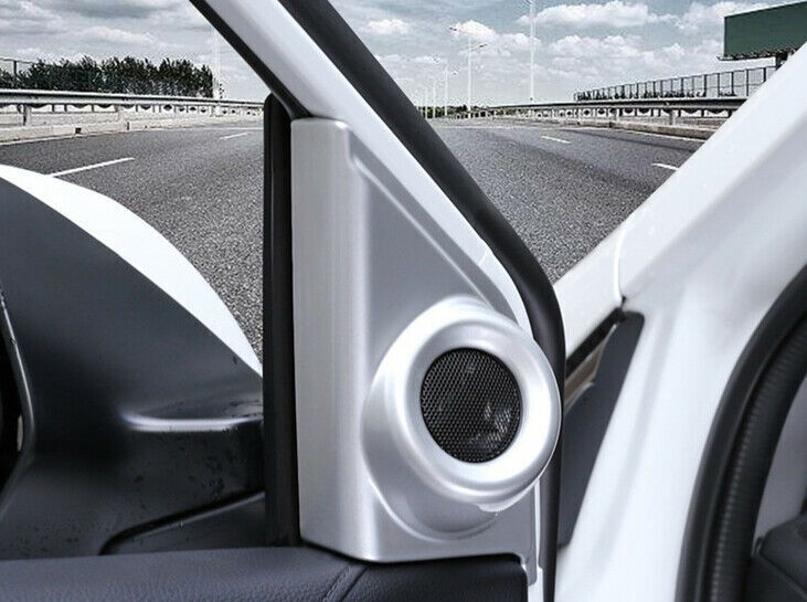 A Post Speaker Frame Cover Trim 2 Fit for Honda CRV CR-V 2017-2022 Matte Silver