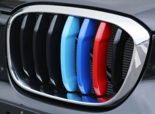 for BMW X3 X4 2018-2021 3-Color Front Mesh Grille Grill Garnish Cover Trims ABS