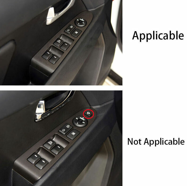 Car Glass Window Lifting Lock Panel for Kia Sportage R GL 2011-2016 Carbon Fiber