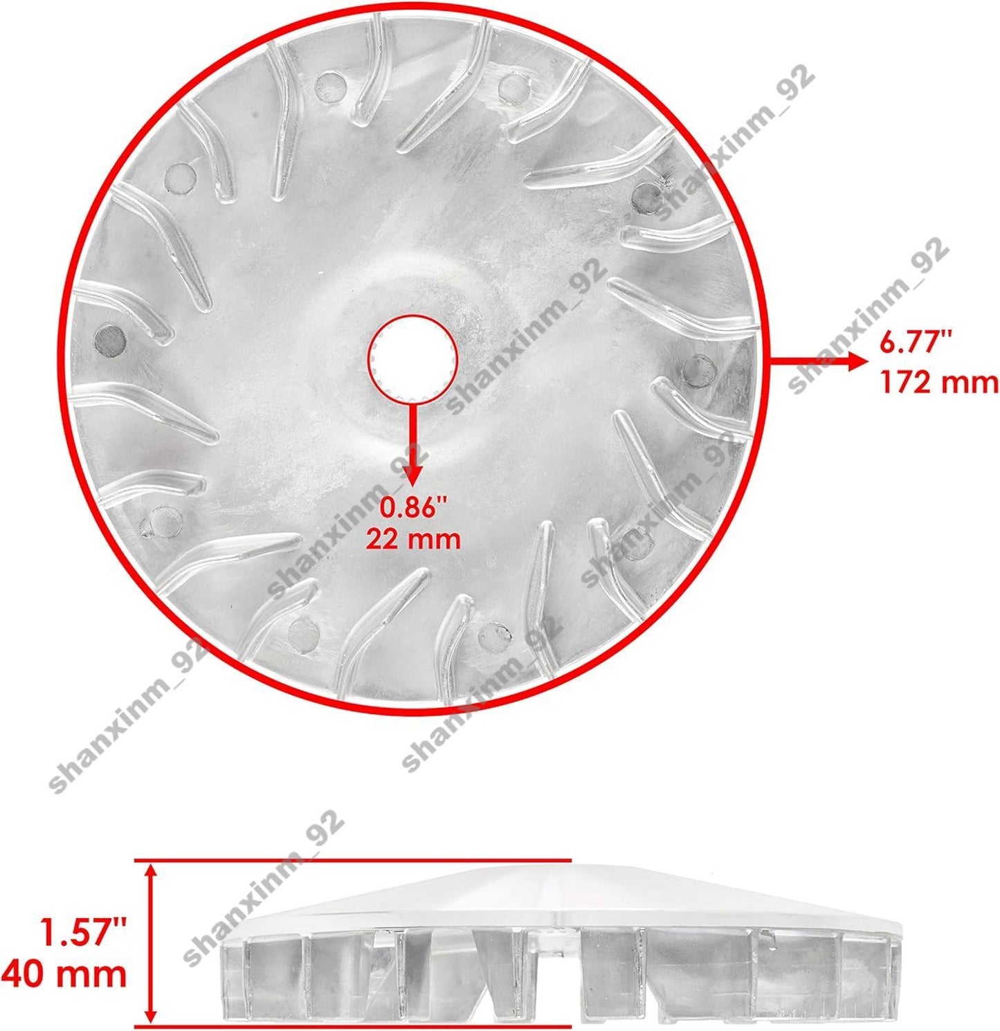 Caltric Clutch Primary Sliding And Fixed Sheaves for Yamaha Kodiak 450