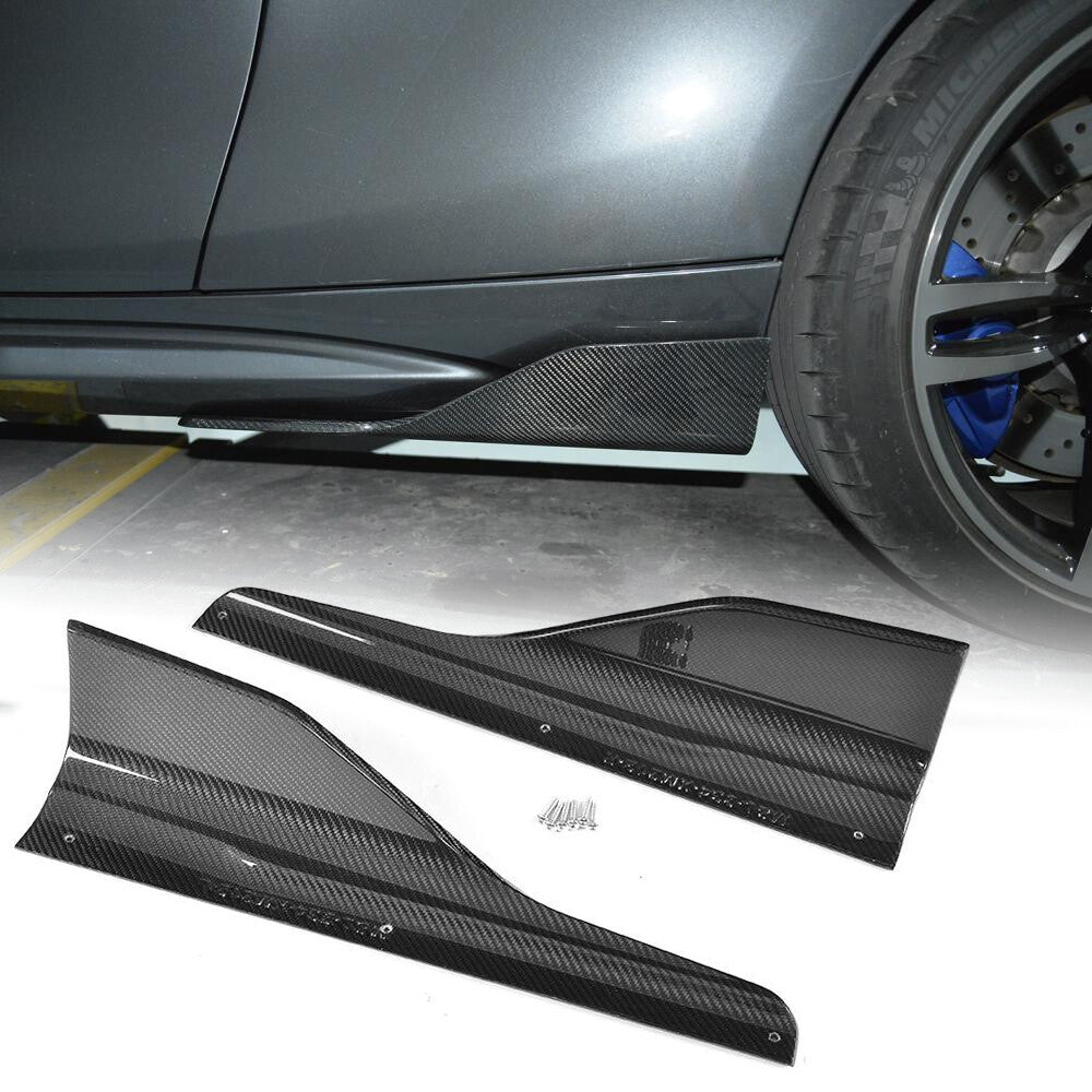 REAL CARBON Front Bumper Side Skirt Splitter Spoiler Fit for BMW F87 M2 Coupe