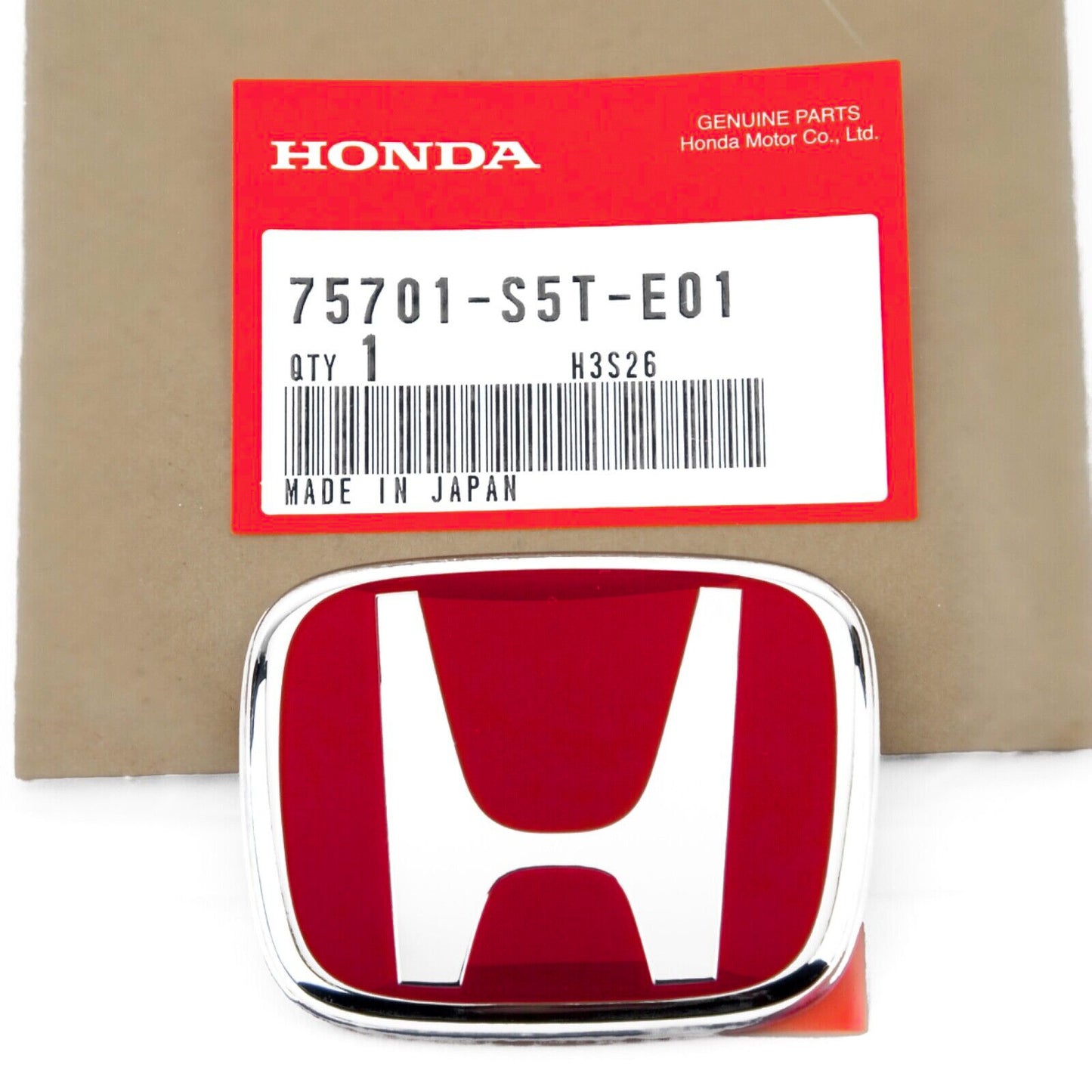 1xE01 Coupe Fit HRV JDM Red H Model R Front Badge Logo