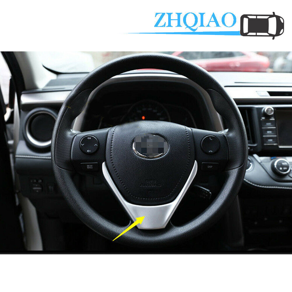 ABS Interior Steering Wheel Decorative Cover Trim Fit for Toyota RAV4 2016-2018