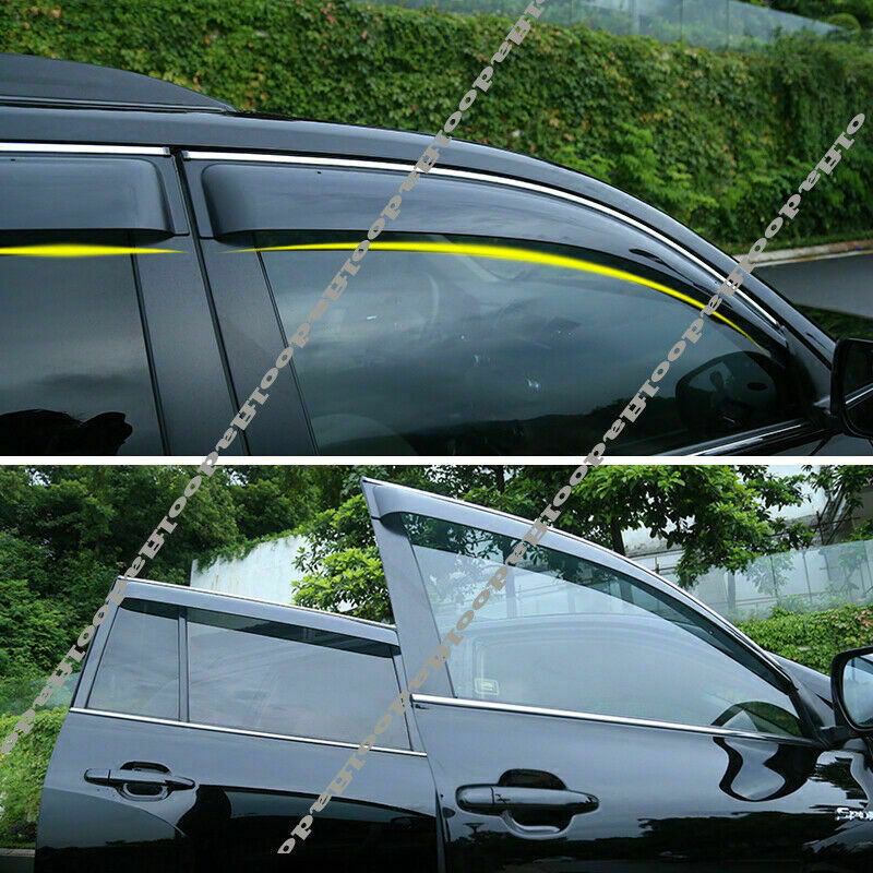 Window Visor Vent Shade Sun/Rain Guard Deflector for Toyota Highlander 2008-2013