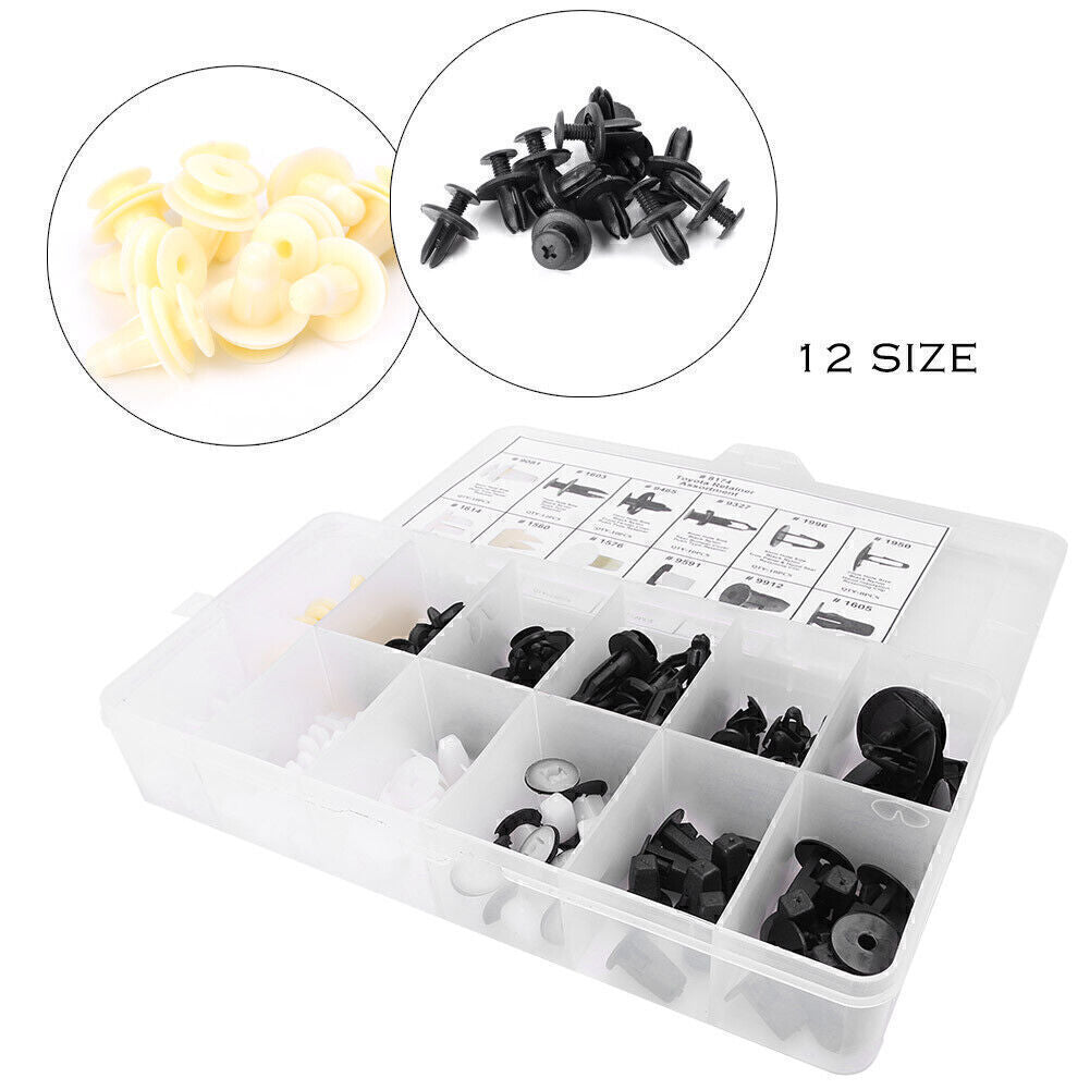 146x Car Push Retainer Pin Rivet Trim Clip Panel Moulding Assortments Fit for ford Q