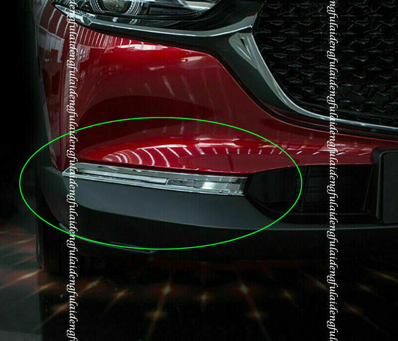 for Mazda CX-30 2020-2022 Chrome Style Front Fog Light Lamp Cover Trims Garnish