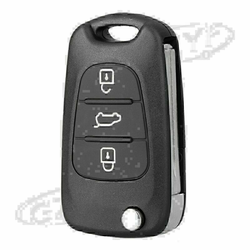3 Buttons Flip Key Shell Remote Case Fob Uncut Blade Fit for KIA K2 K5 S161B