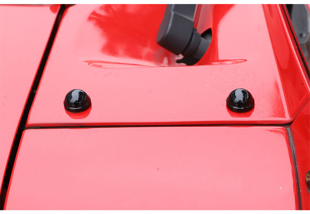 4¡ÁBlack ABS Front Hood Hinge Screw Protection Cover for Jeep for Wrangler JK 2007-17