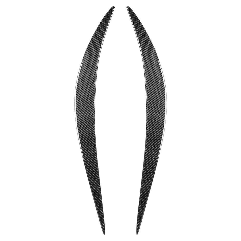 Headlight Eyebrows Eyelids Cover Trim Fit for Infiniti Q50 Q60 2014-22 Carbon Fiber