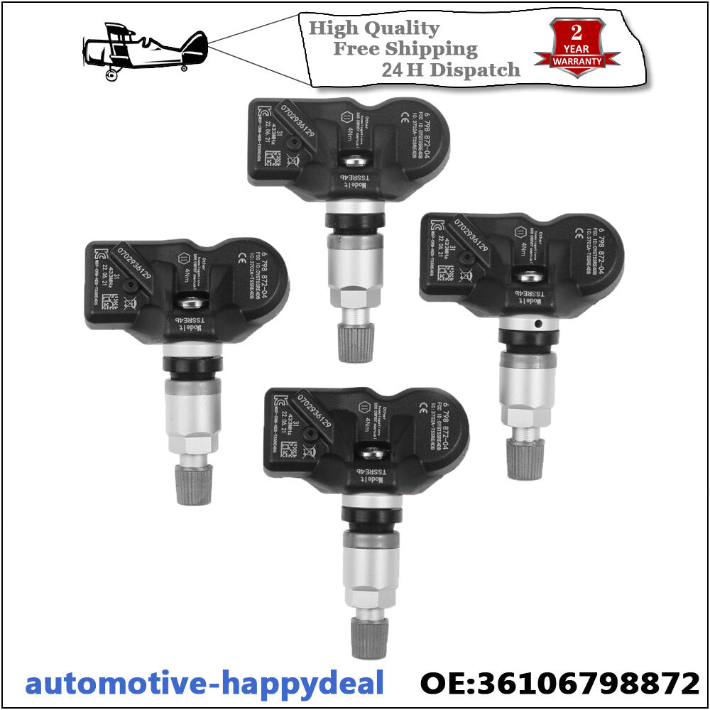 4x for BMW F07 F11 F10 F06 F12 F13 F01 TPMS Tire Pressure Sensor 36106798872
