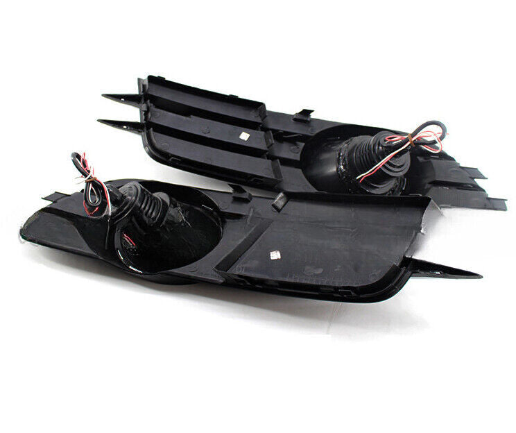Left&Right Lower Bumper Grille Grill Cover Fog Light Set for Audi for A6 C7 2012-15 Q