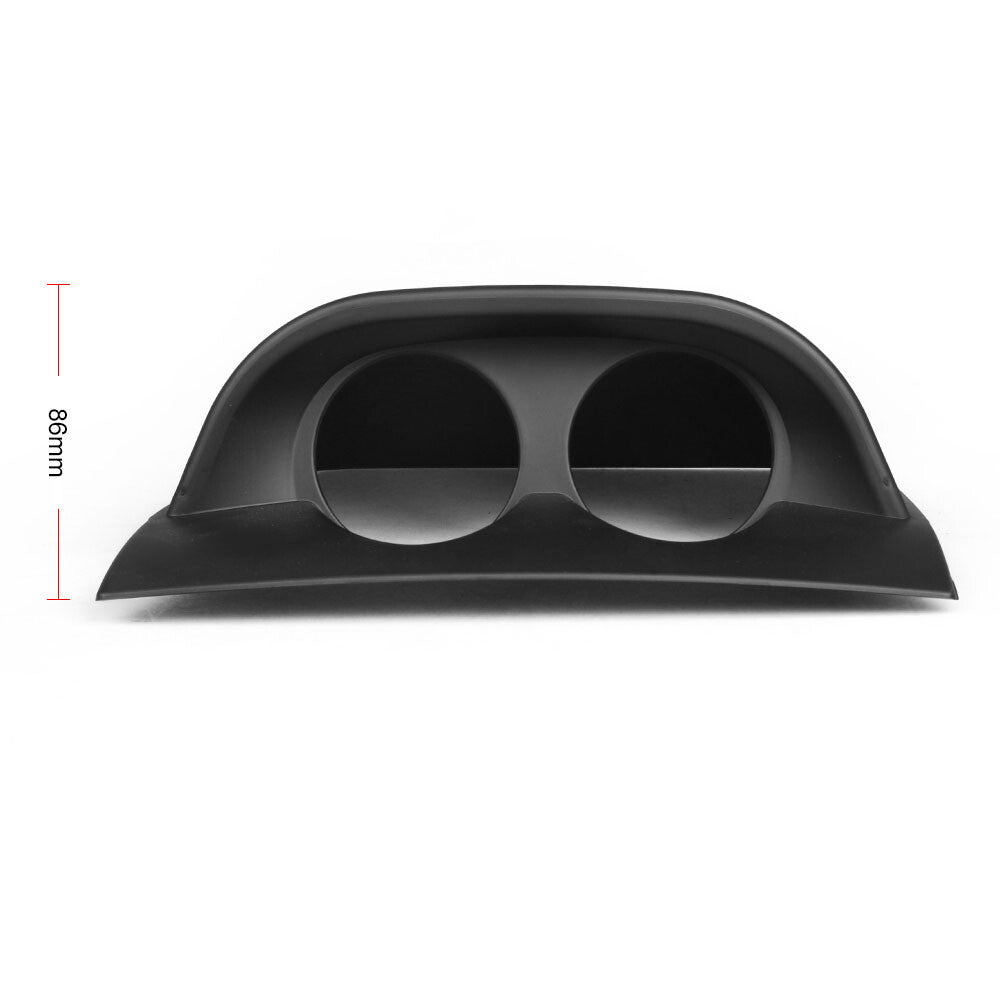 2 52MM Car Black Look ABS Plastic 2 Hole Gauge Meter Mount Pod Q