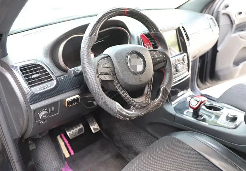 Fit for Jeep Grand Cherokee 2014-2019 ABS Carbon Fiber Interior Kit Cover Trims