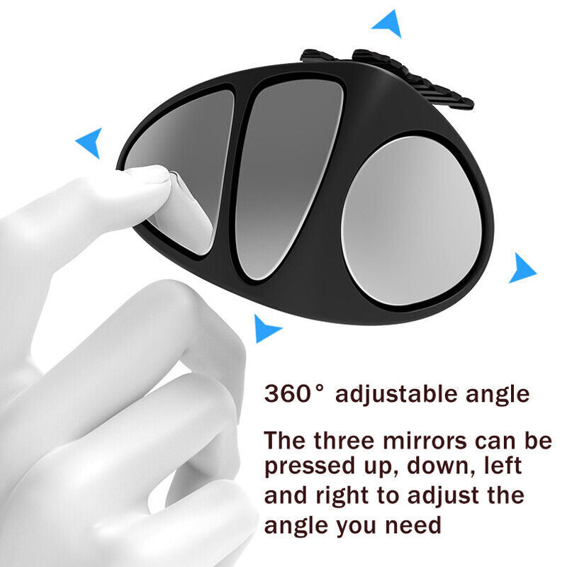 2-Pack Universal Car 360° Rotating Wide-Angle Blind Spot Mirrors n