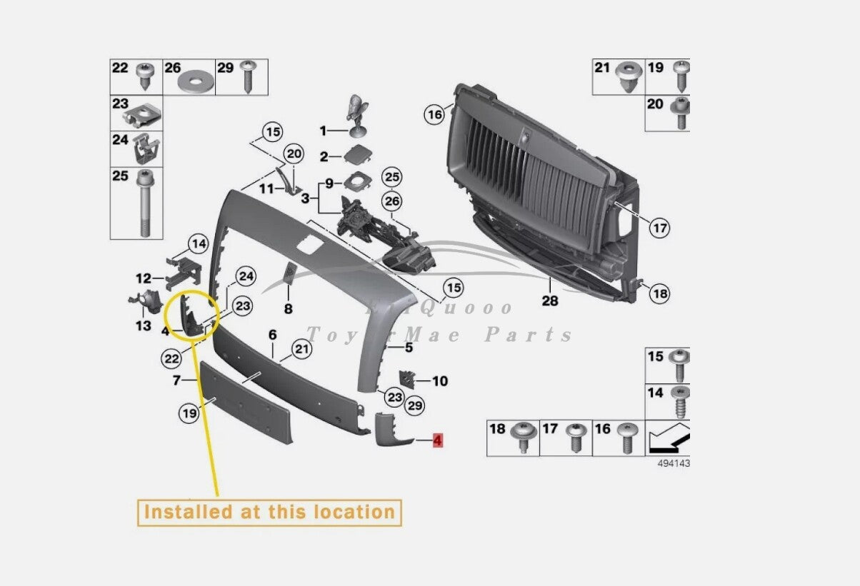 New For Rolls Royce for Ghost I (2009-2014) Radiator Grille (Right) OE:51117238232