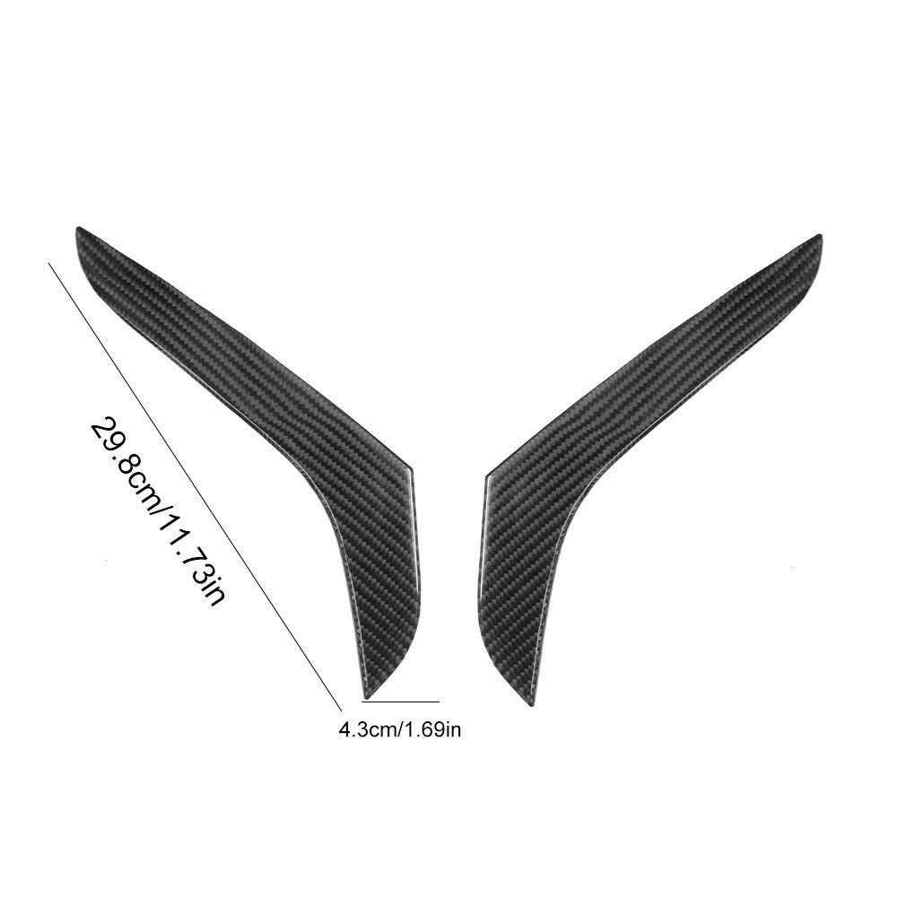 for Mercedes R-Class 2009-2012 2X CD Player Trim Cover Carbon Fiber v