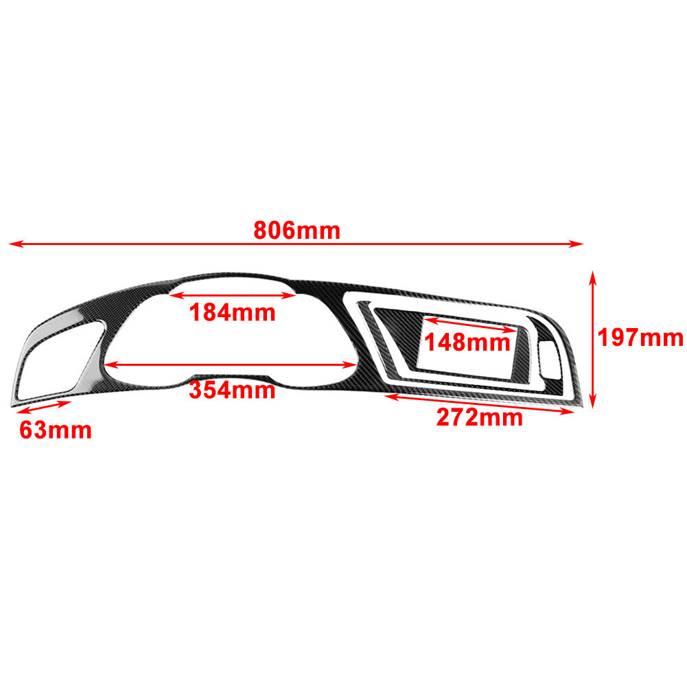 3 Pcs LHD Instrument Panel Cluster Meter Dashboard Trim for Audi A4 B8 RS4 S4