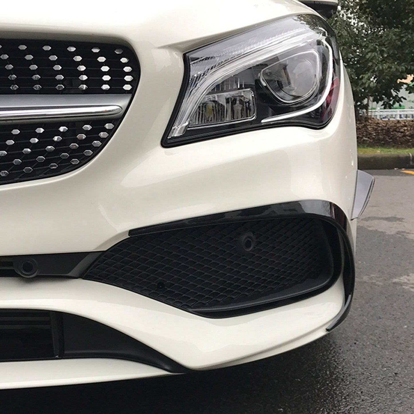 Front Bumper Side Canards Fin Cover Trims for Benz CLA CLA200 220 250 2016-2019 Q