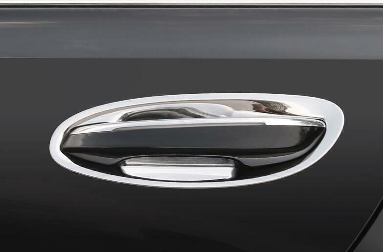 for Cadillac CT5 2020-24 Chrome Side Steel Door Handle Bowl Cover Trims W/Light