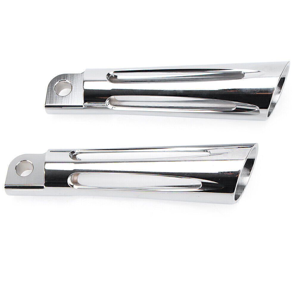 Chrome Front Foot Pegs Pedal Pads Fit for Harley Touring Road King 1991-15