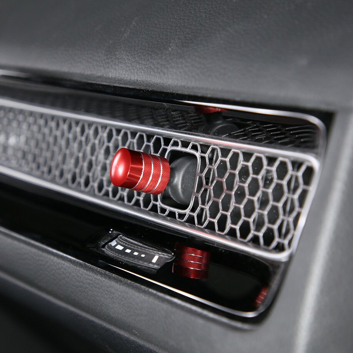Alloy Red Air Conditioner Adjust Switch Knob Trim for Honda for Civic 11th 2022-2023