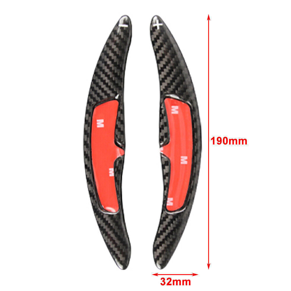 Steering Wheel Paddle Shift Carbon Fiber Trim Fit for Porsche 911 991 718 PDK 2PCS