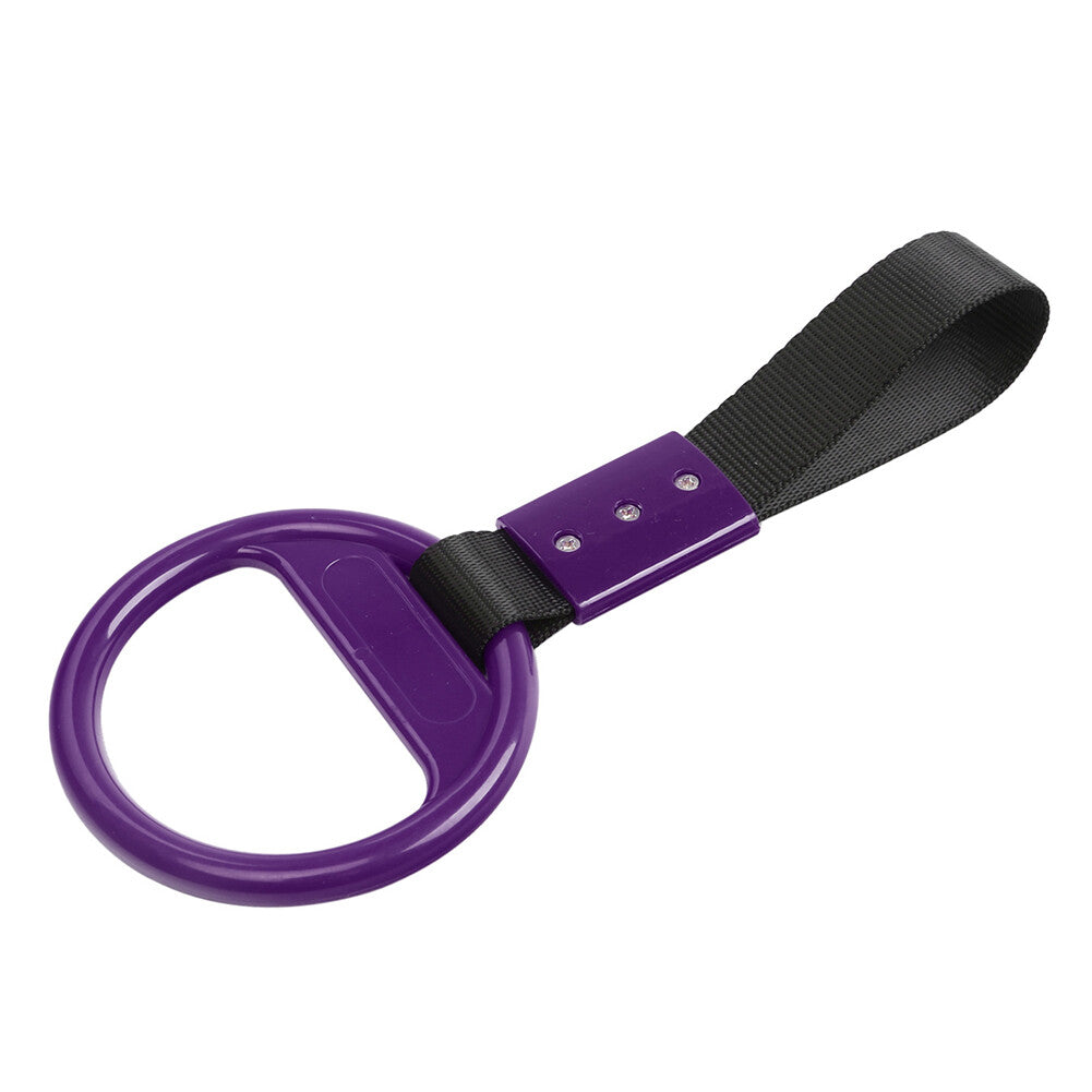 1Pcs Purple Round Ring Train Bus Handle Hand Strap Drift Charm Tools Black Belt