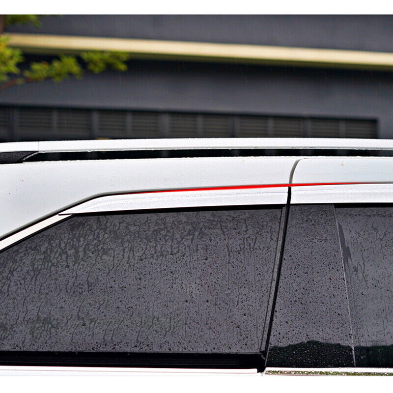 W/Chrome Window Visor Vent Sun Rain Guard Trim Decor for Toyota for Sienna 2021-2024
