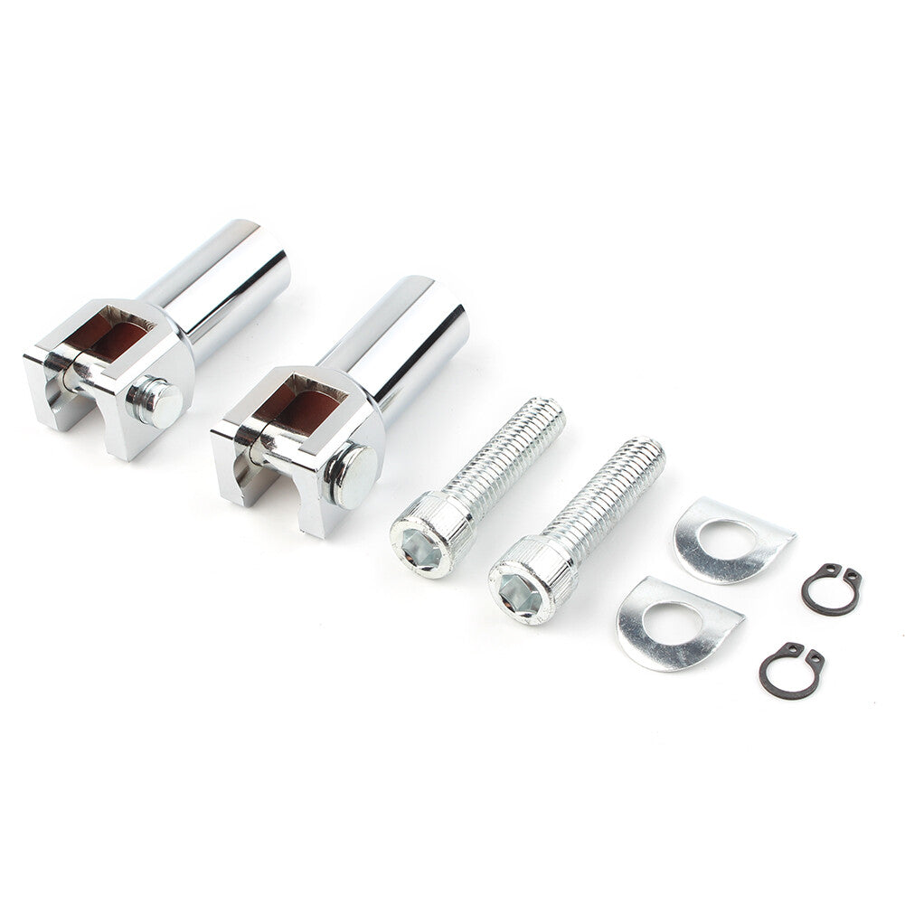 Silver 2.25 Foot Peg Support Mount Clevis Bracket for Harley Softail FLST 00-06