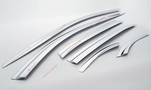6 ABS Chrome Sun Rain Guard Vent Shade Window Visors for Hyundai Kona 2018-2023