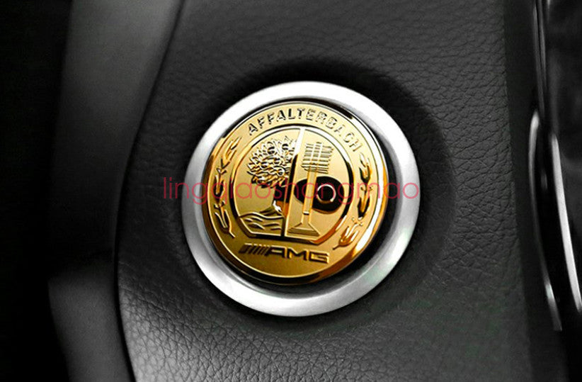 For NEW AMG 37mm Sticker Start Button Keyless-go Comfort Access C63